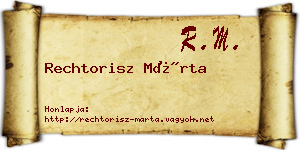 Rechtorisz Márta névjegykártya