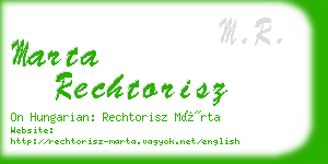 marta rechtorisz business card